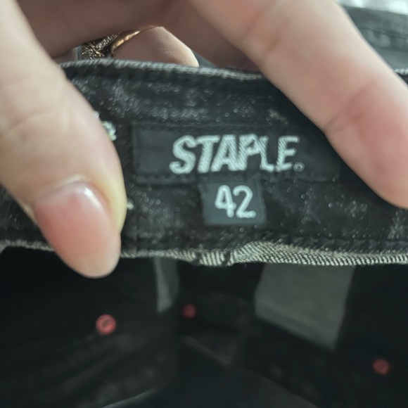 Staple Black Distressed Slim Jeans - Picture 2 of 3